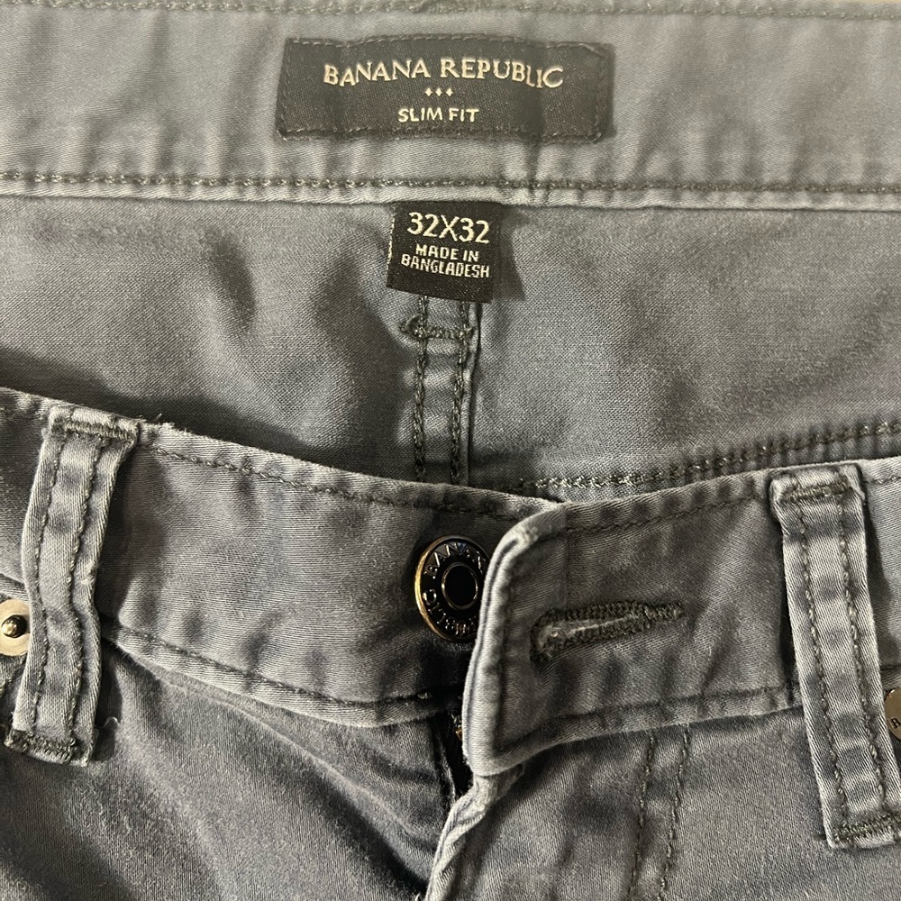 ✨Banana Republic 32/32 Charcoal Slim Fit Trousers - Picture 2 of 6